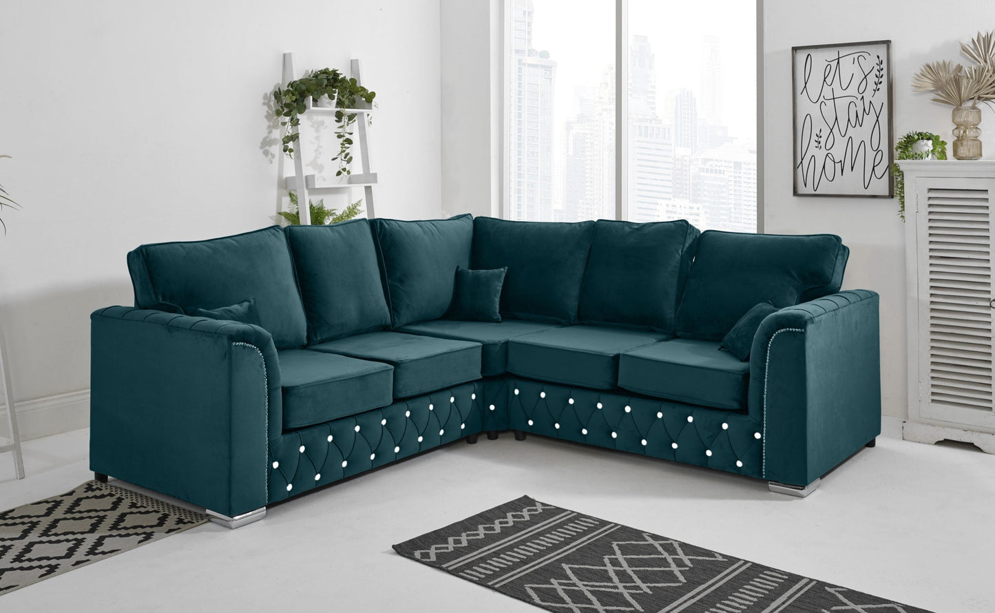 Malibu Corner Fullback - 2c2 + Diamonds - Sofa Scape UK
