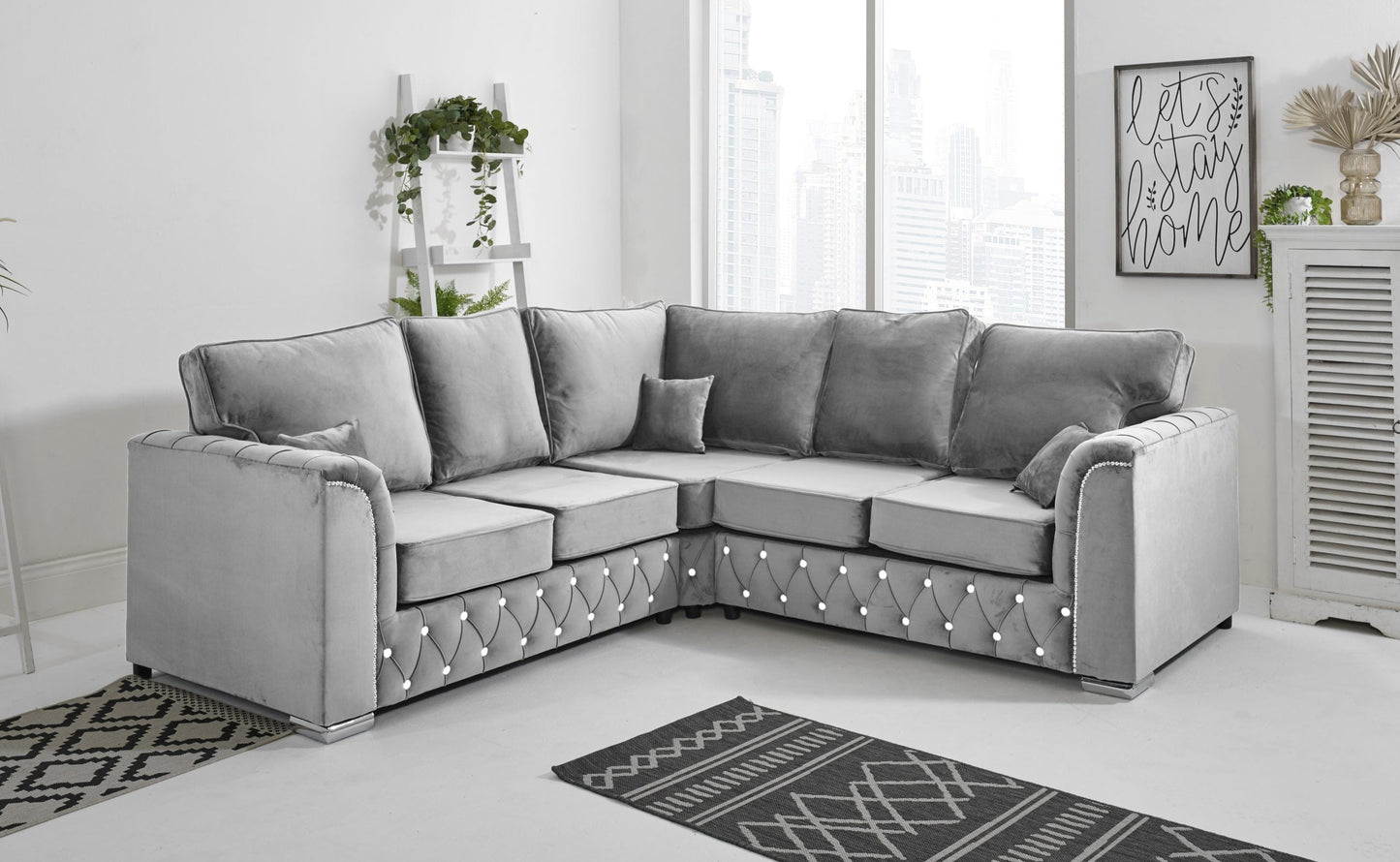 Malibu Corner Fullback - 2c2 + Diamonds - Sofa Scape UK
