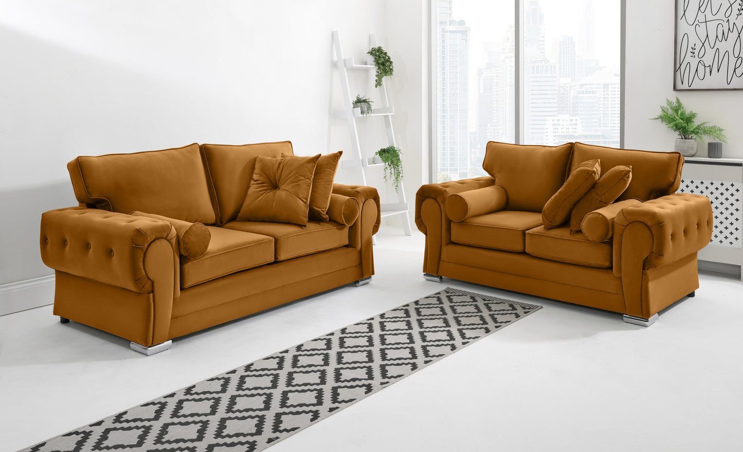 Lucera Plush 3+2 Fullback + Extra Cushions