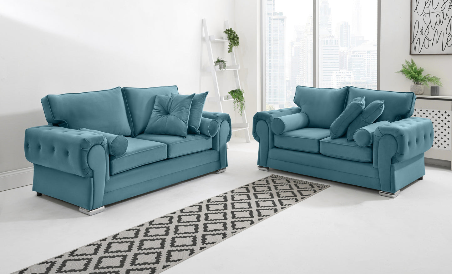 Lucera Plush 3+2 Fullback + Extra Cushions