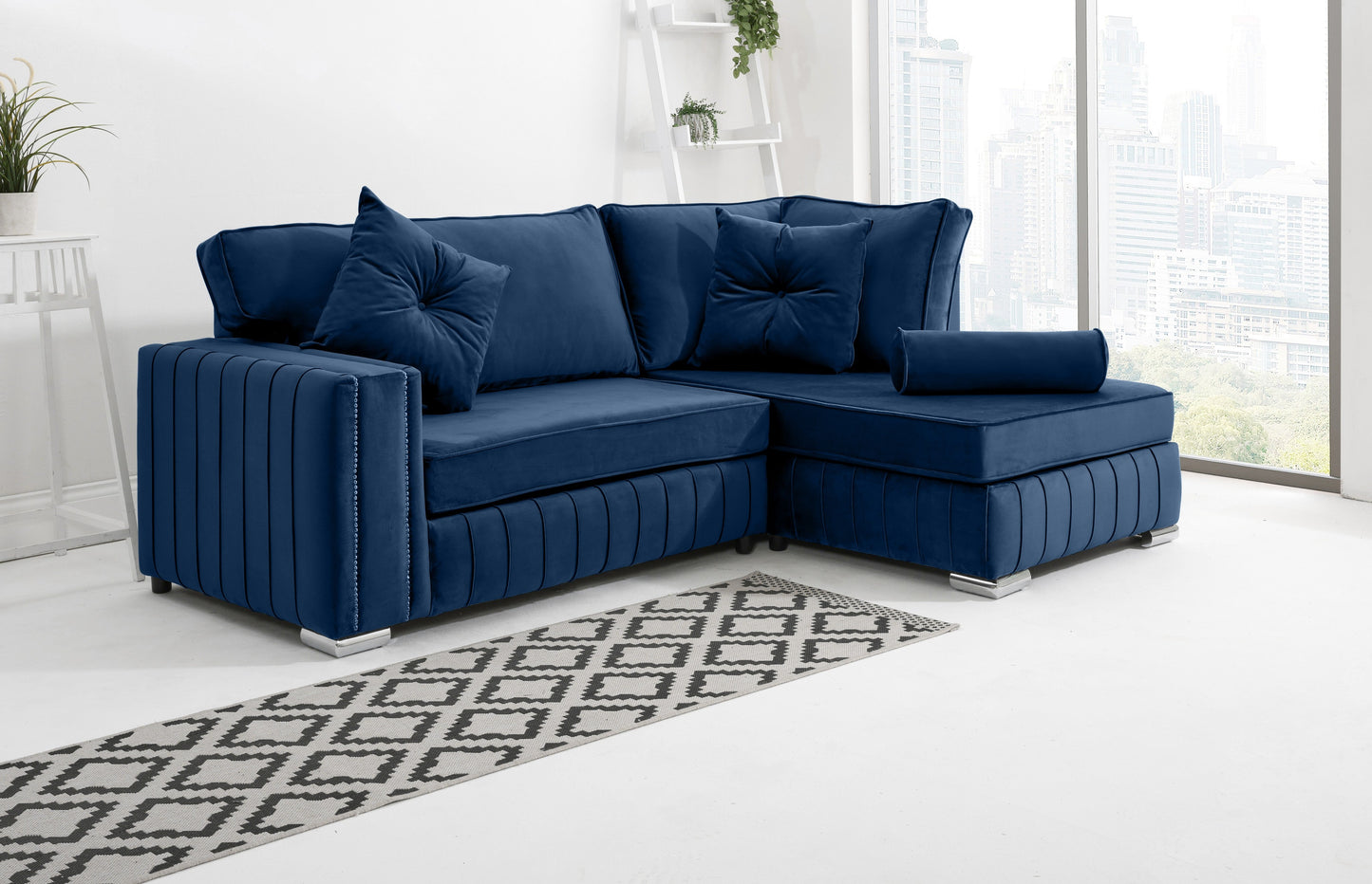 Elara Lounge Fullback - Facing Right + Extra Cushions