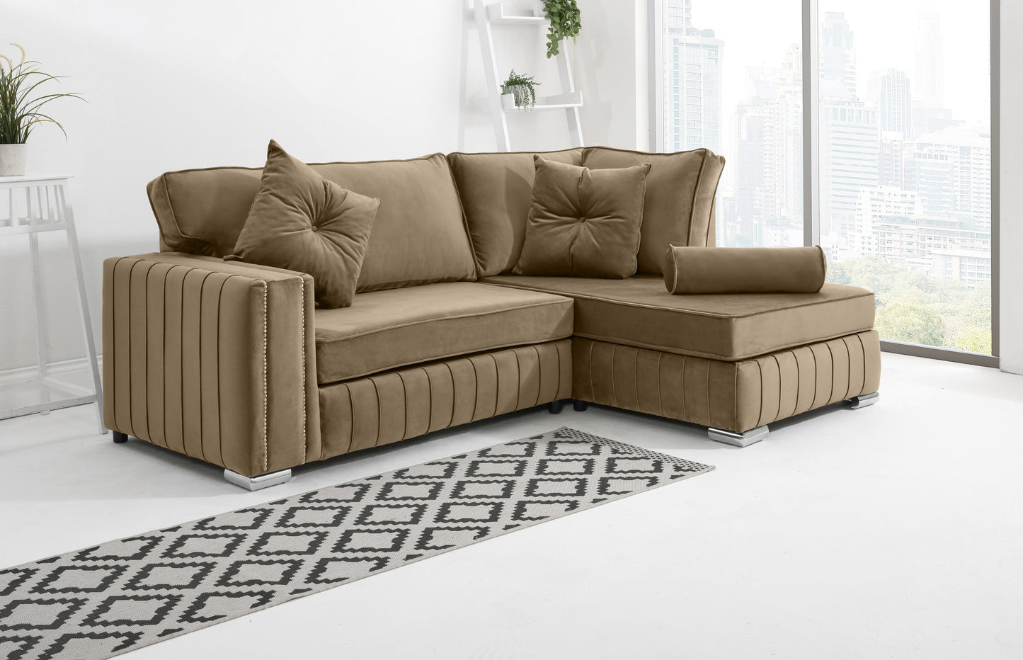 Elara Lounge Fullback - Facing Right + Extra Cushions