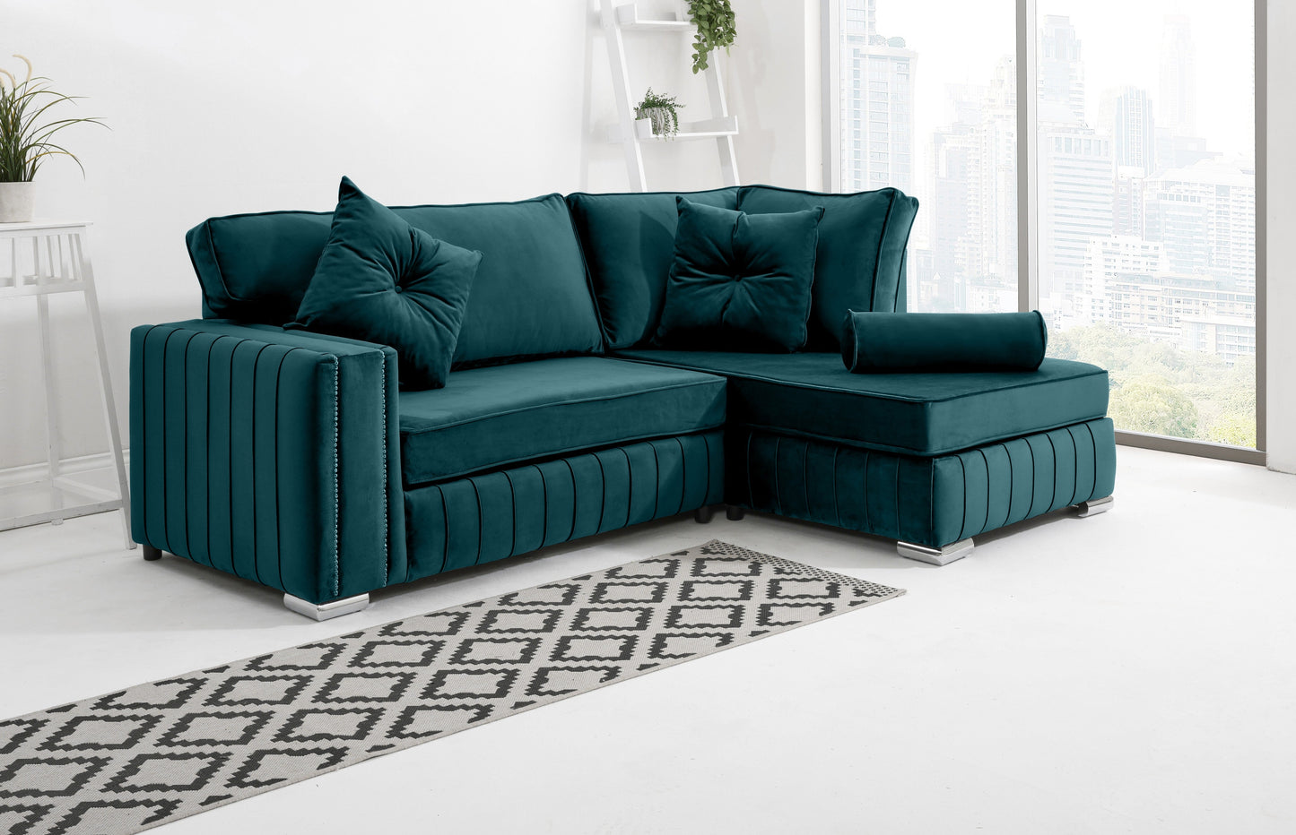 Elara Lounge Fullback - Facing Right + Extra Cushions