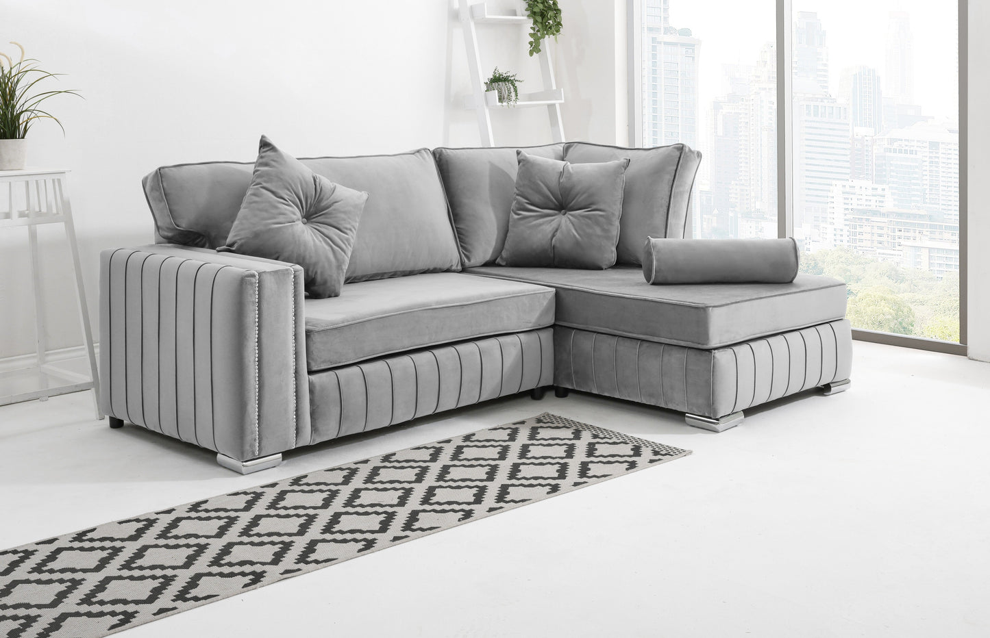 Elara Lounge Fullback - Facing Right + Extra Cushions