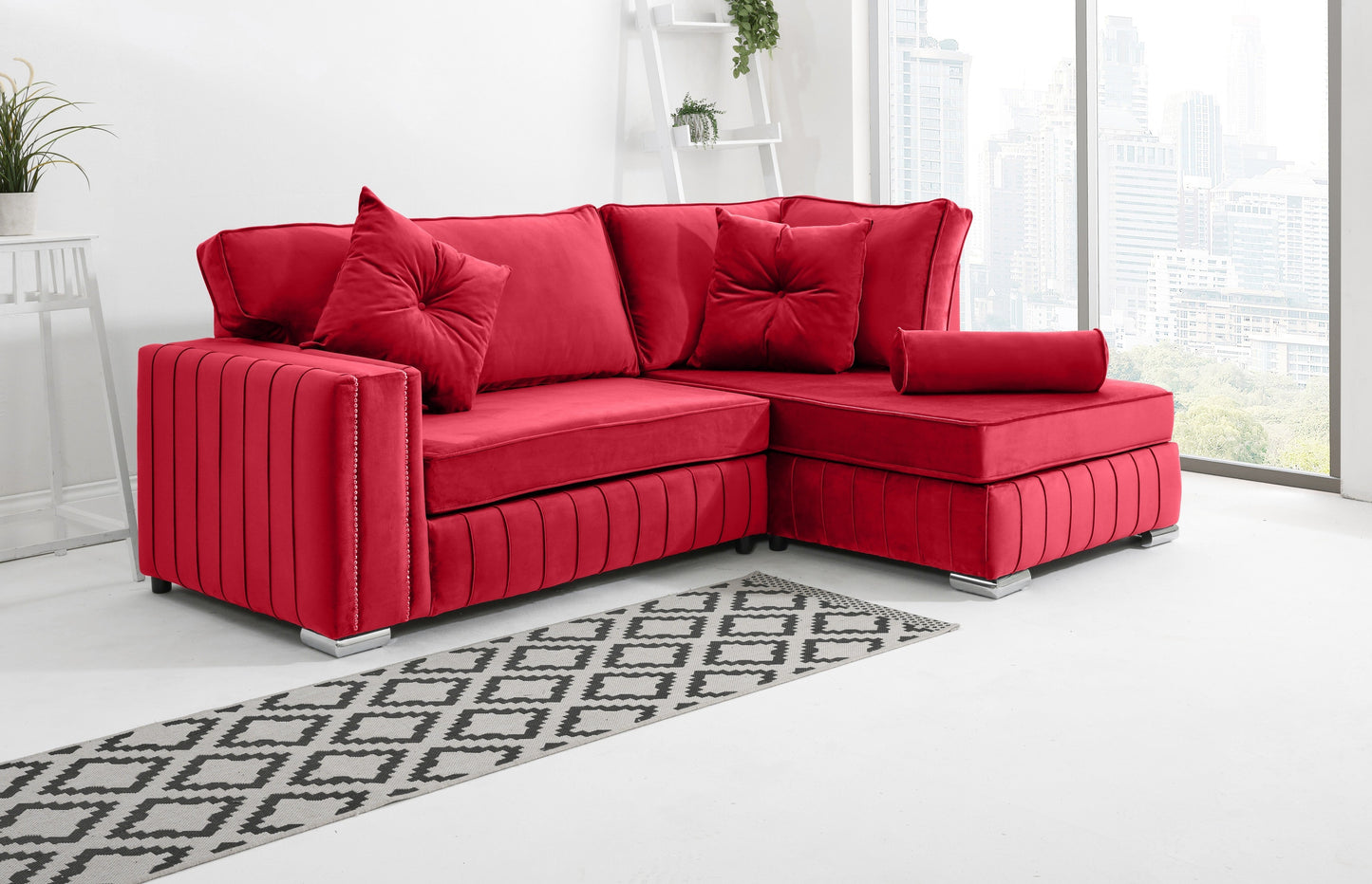Elara Lounge Fullback - Facing Right + Extra Cushions