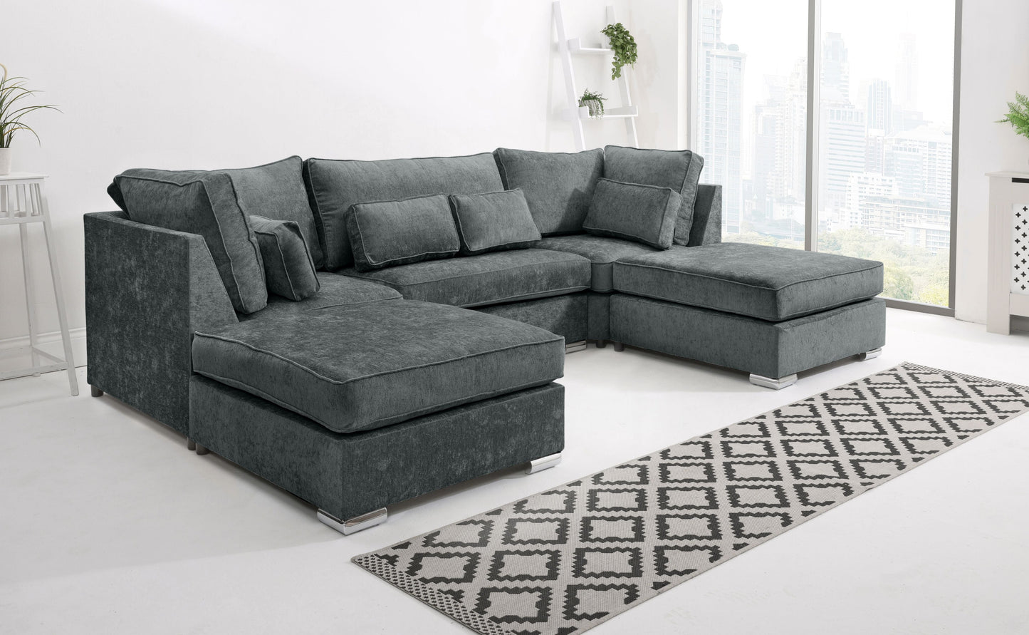 Zenith Chenile U Shape Fullback + Extra Cushions