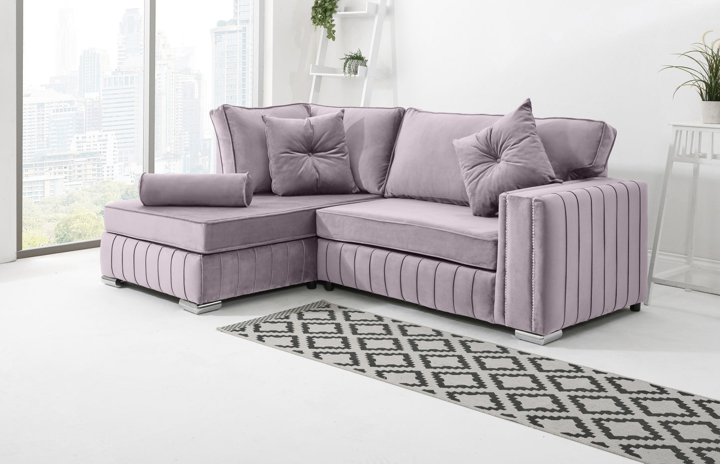 Elara Lounge Fullback - Facing Left + Extra Cushions