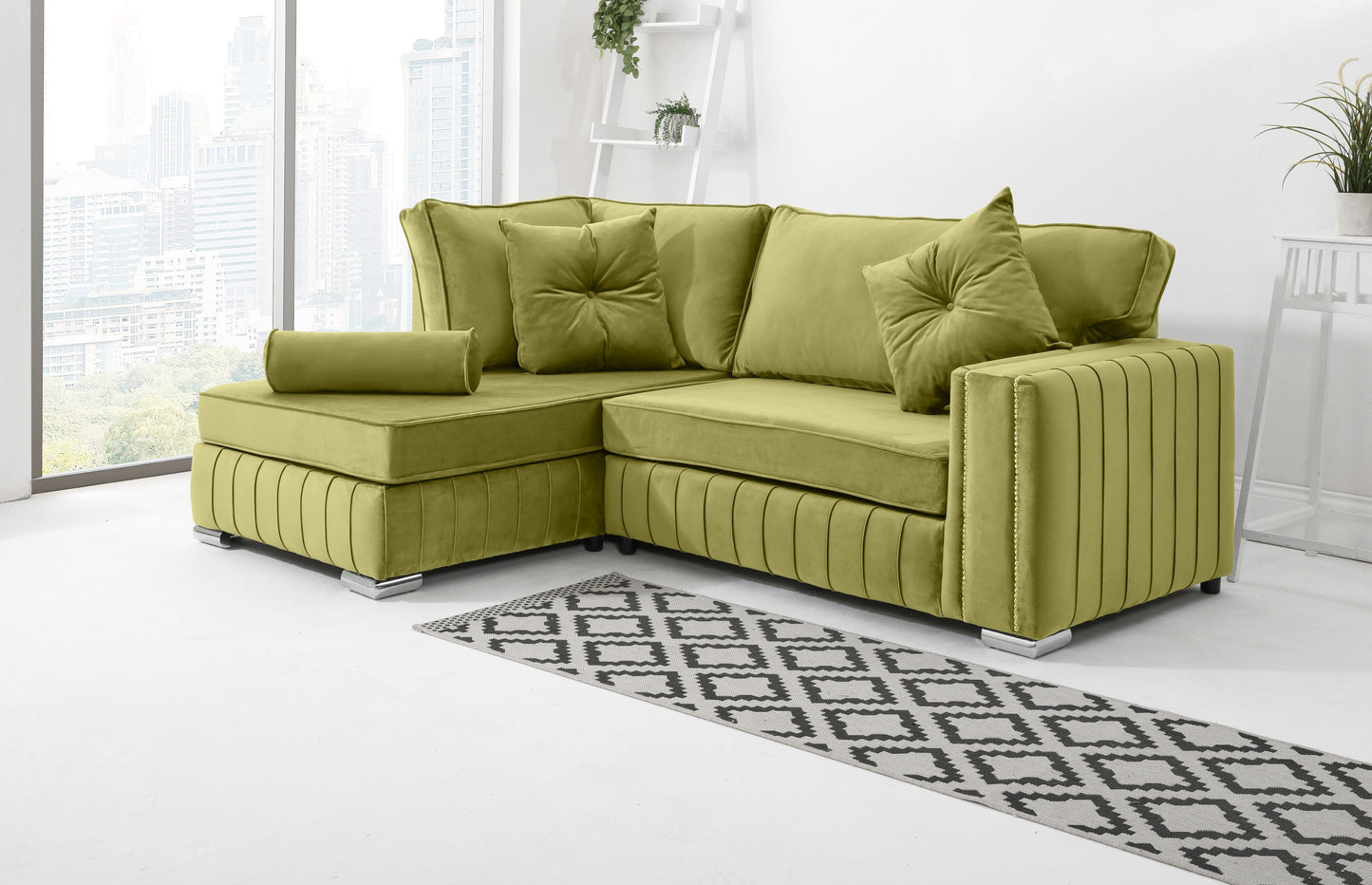 Elara Lounge Fullback - Facing Left + Extra Cushions