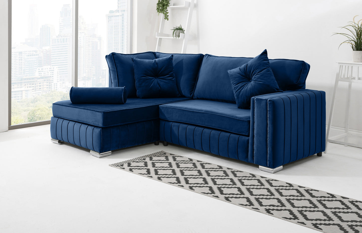 Elara Lounge Fullback - Facing Left + Extra Cushions