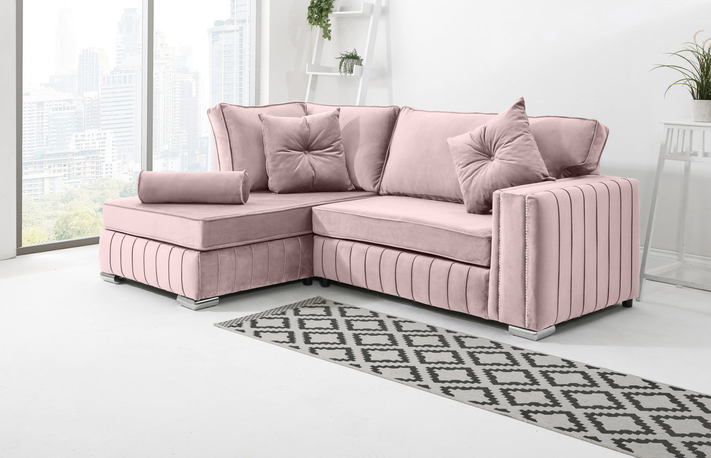 Elara Lounge Fullback - Facing Left + Extra Cushions