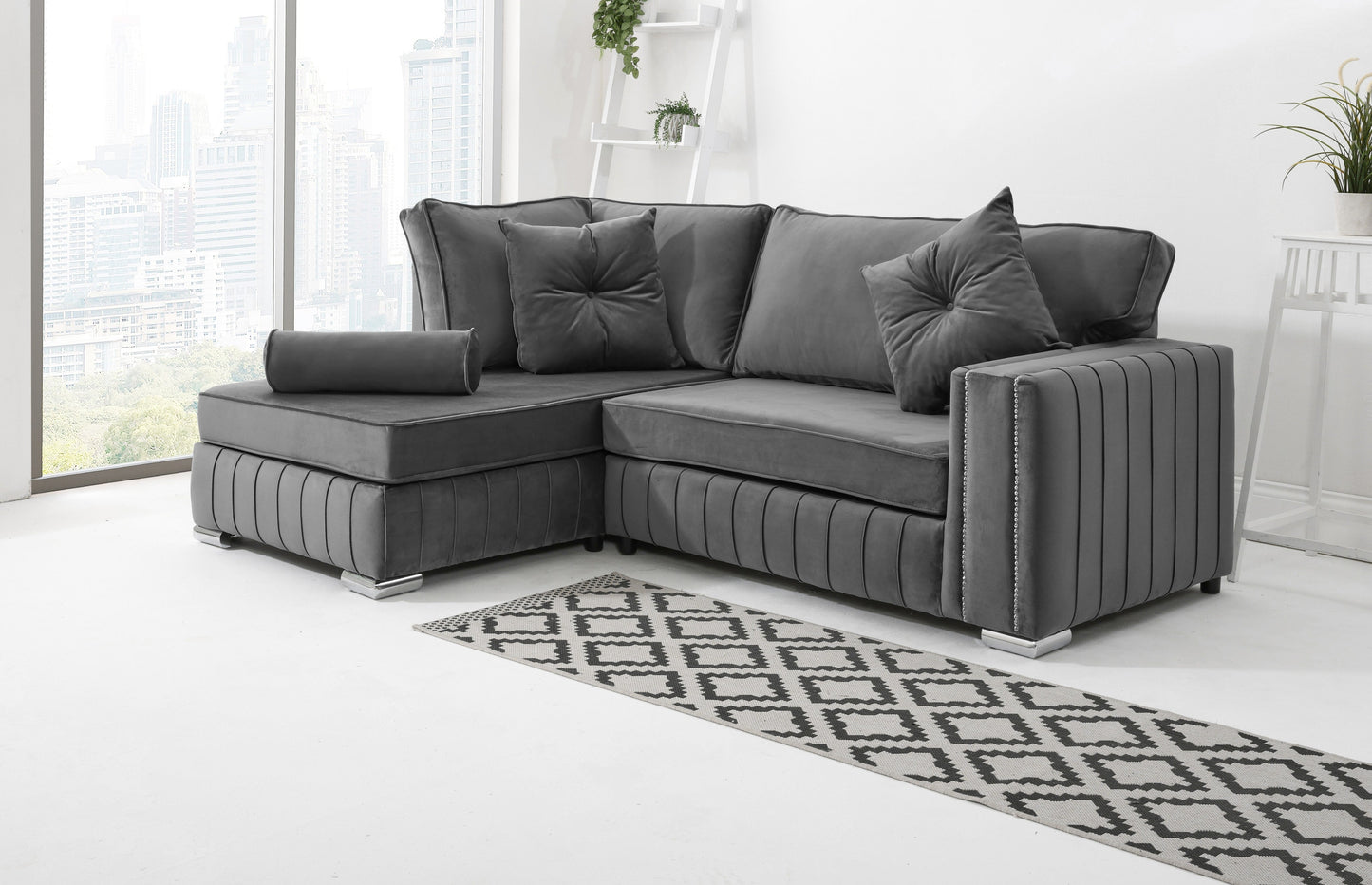 Elara Lounge Fullback - Facing Left + Extra Cushions