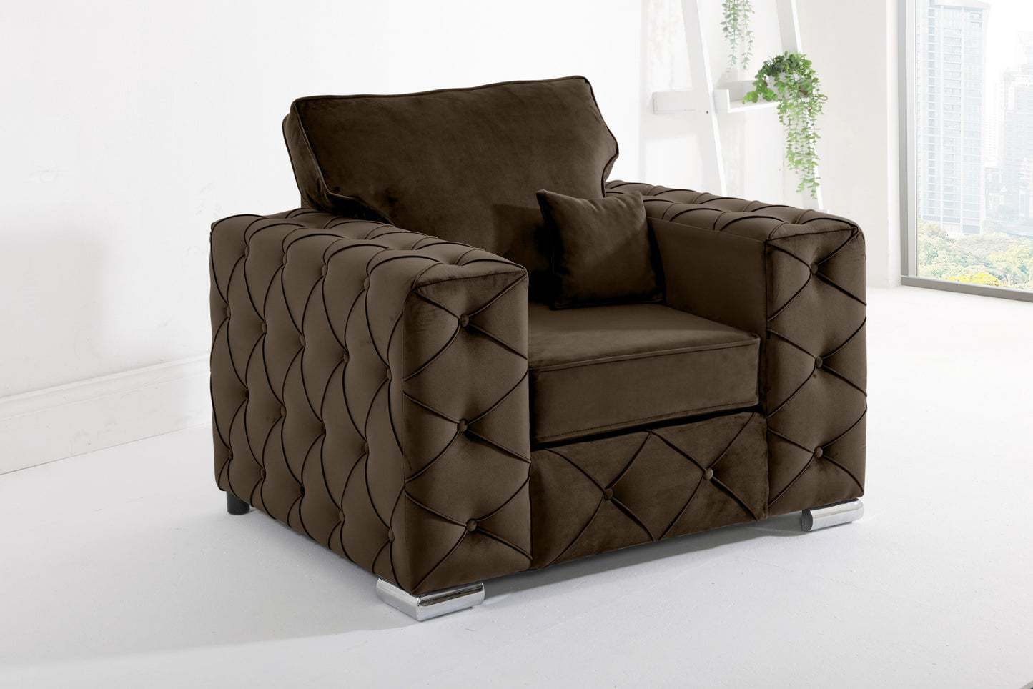 Castro U Shape Sofa bed Fullback - Plush Velvet - Sofa Scape UK