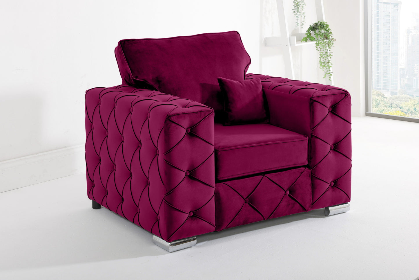 Castro U Shape Sofa bed Fullback - Plush Velvet - Sofa Scape UK