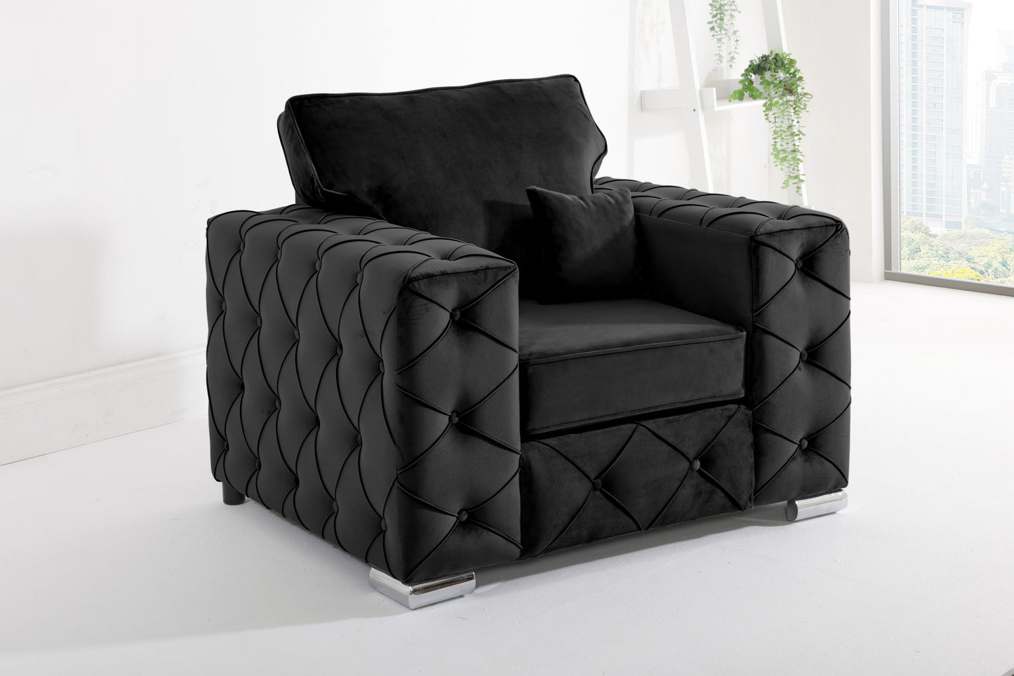 Castro U Shape Sofa bed Fullback - Plush Velvet - Sofa Scape UK