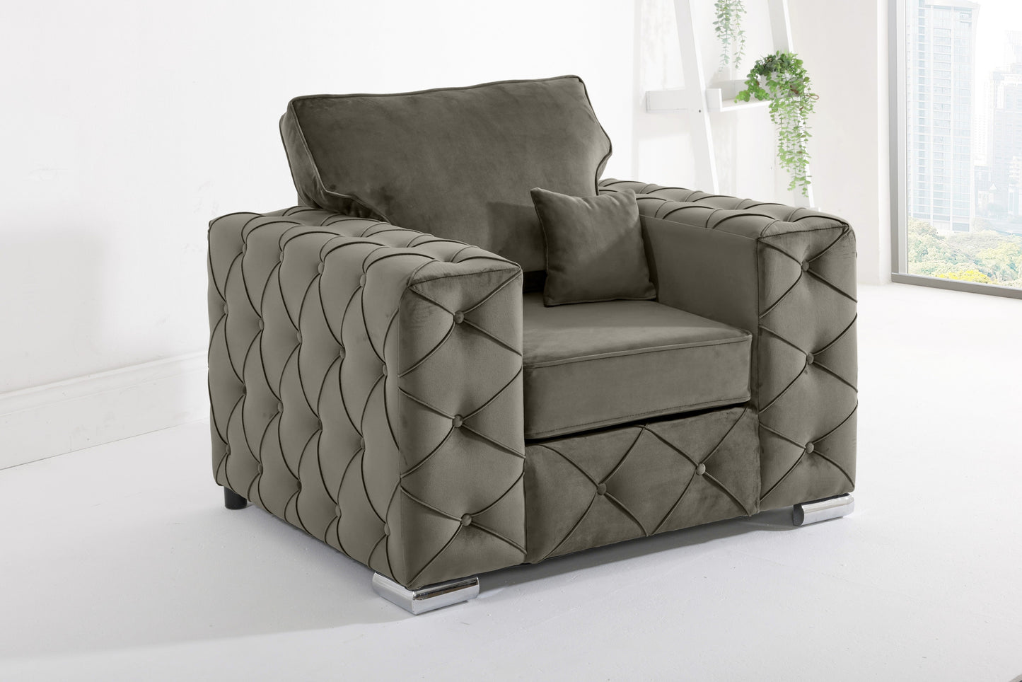 Castro U Shape Sofa bed Fullback - Plush Velvet - Sofa Scape UK