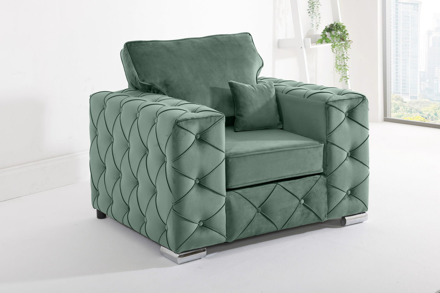 Castro U Shape Sofa bed Fullback - Plush Velvet - Sofa Scape UK