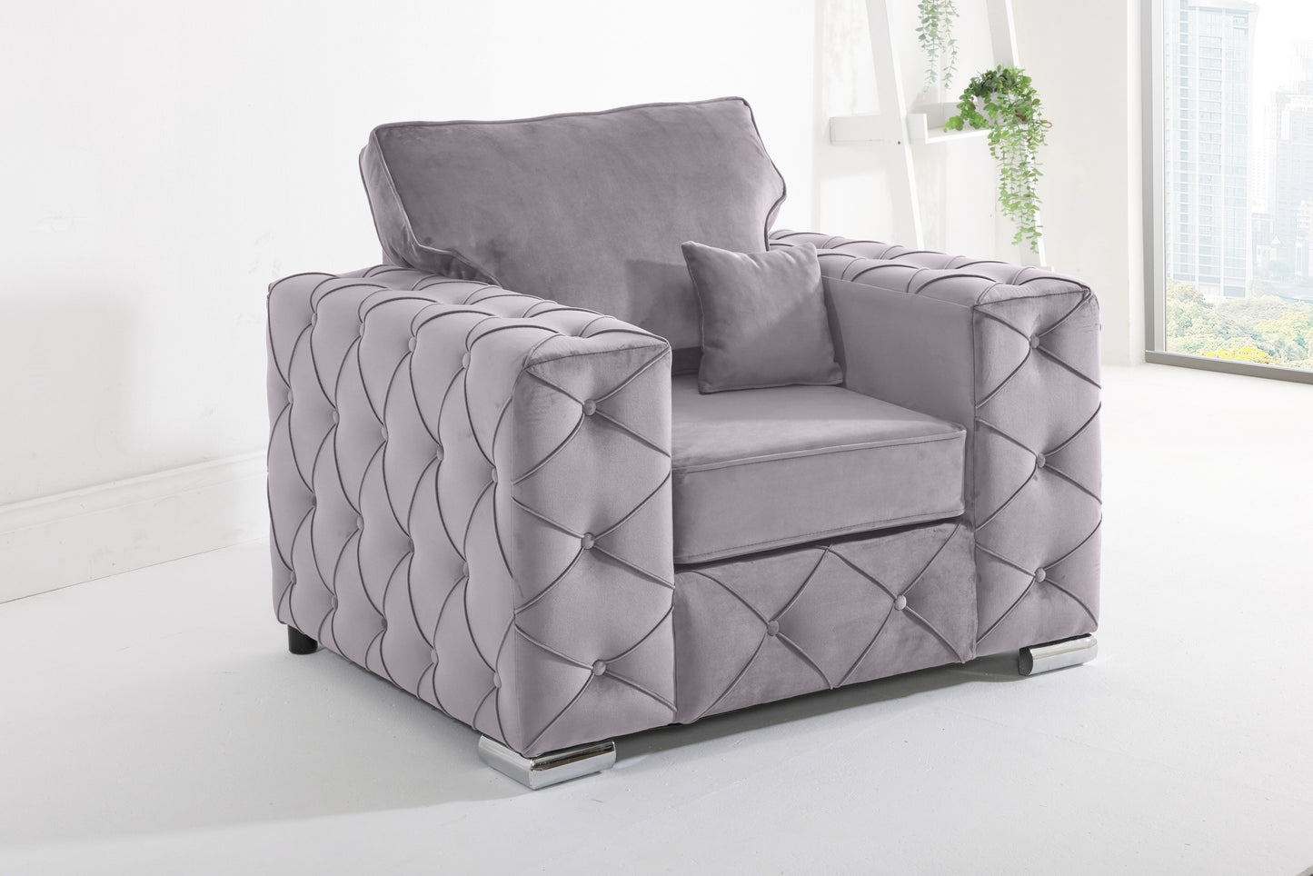 Castro U Shape Sofa bed Fullback - Plush Velvet - Sofa Scape UK