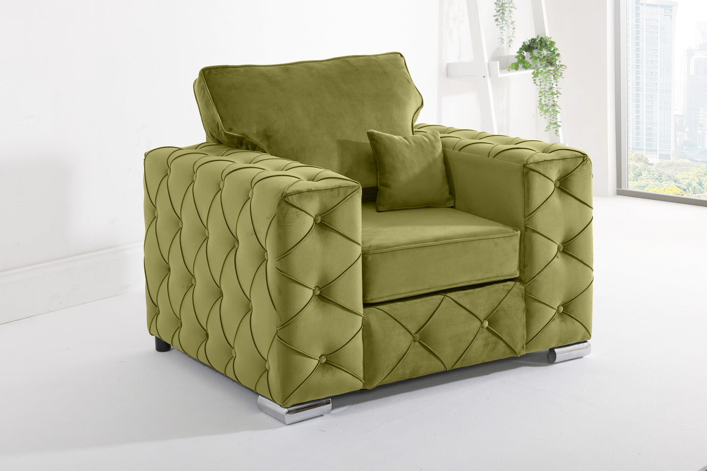 Castro U Shape Sofa bed Fullback - Plush Velvet - Sofa Scape UK