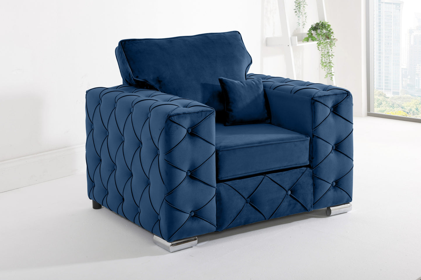 Castro U Shape Sofa bed Fullback - Plush Velvet - Sofa Scape UK