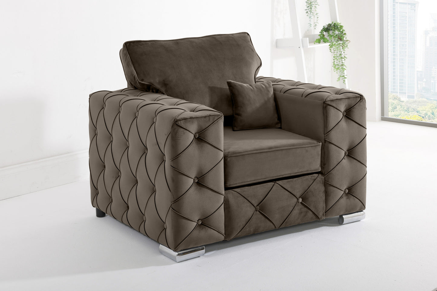 Castro U Shape Sofa bed Fullback - Plush Velvet - Sofa Scape UK