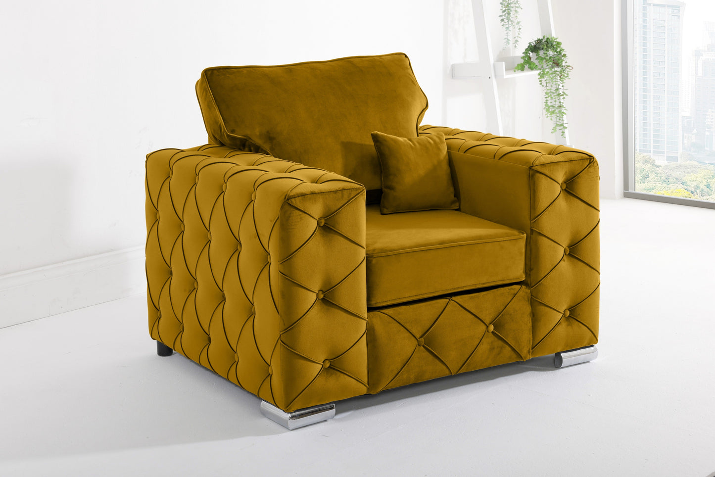 Castro U Shape Sofa bed Fullback - Plush Velvet - Sofa Scape UK