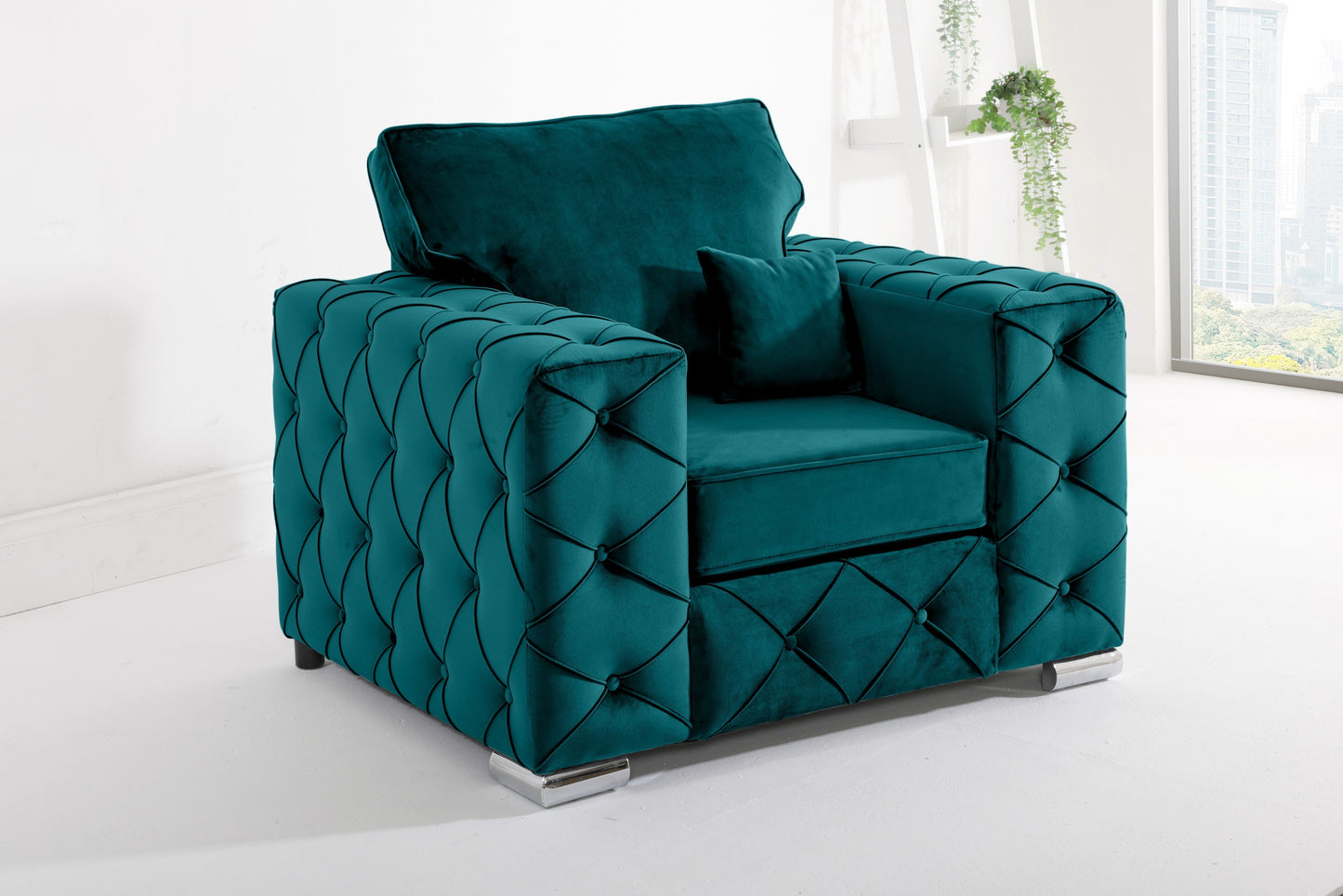 Castro U Shape Sofa bed Fullback - Plush Velvet - Sofa Scape UK