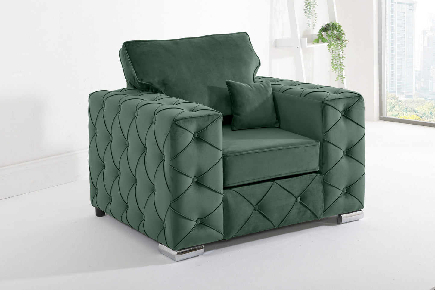 Castro U Shape Sofa bed Fullback - Plush Velvet - Sofa Scape UK