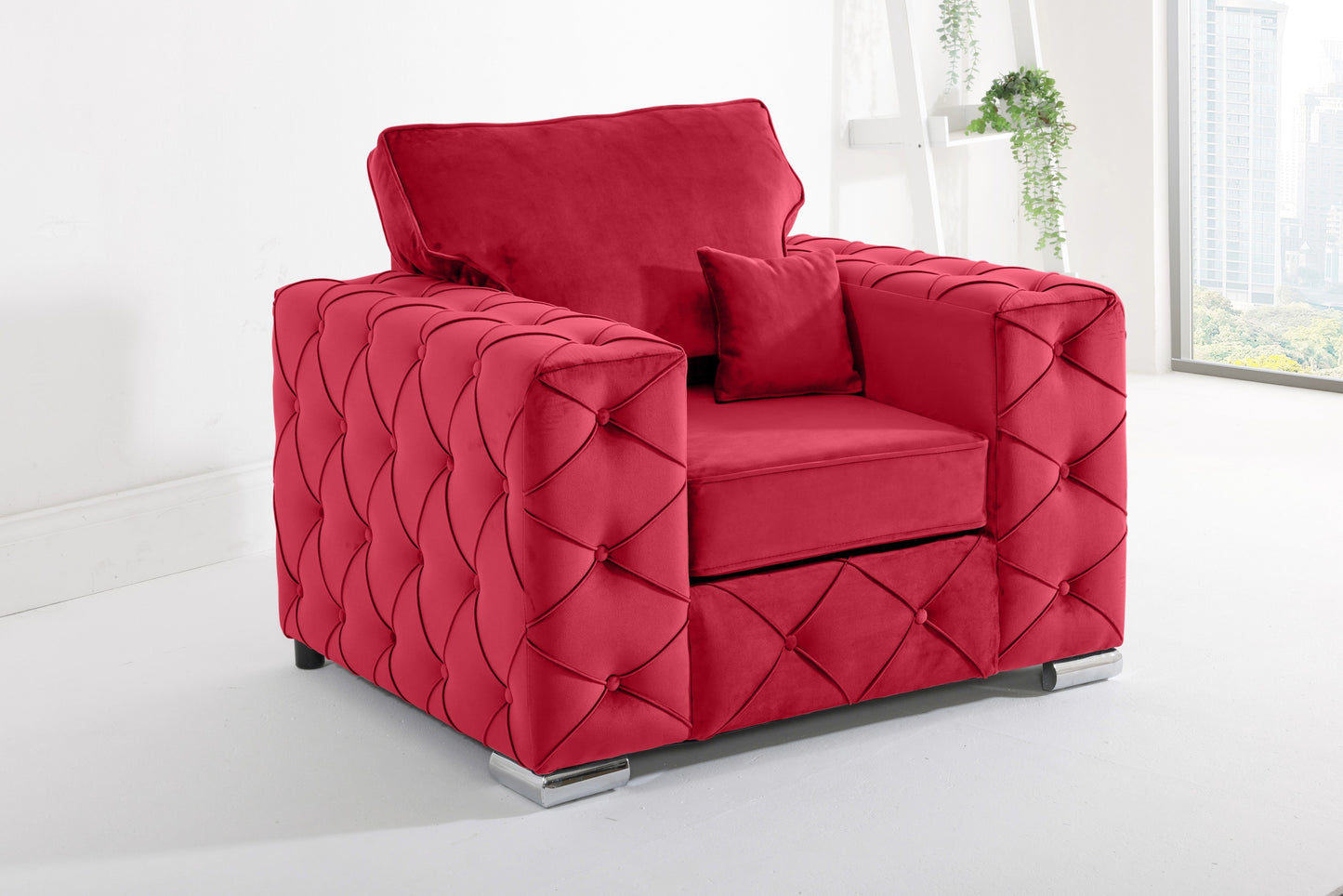 Castro U Shape Sofa bed Fullback - Plush Velvet - Sofa Scape UK