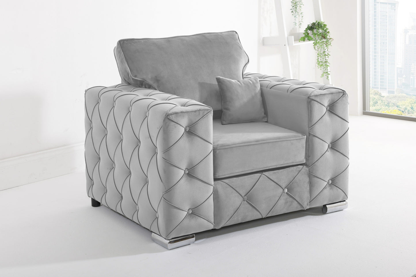 Castro U Shape Sofa bed Fullback - Plush Velvet - Sofa Scape UK