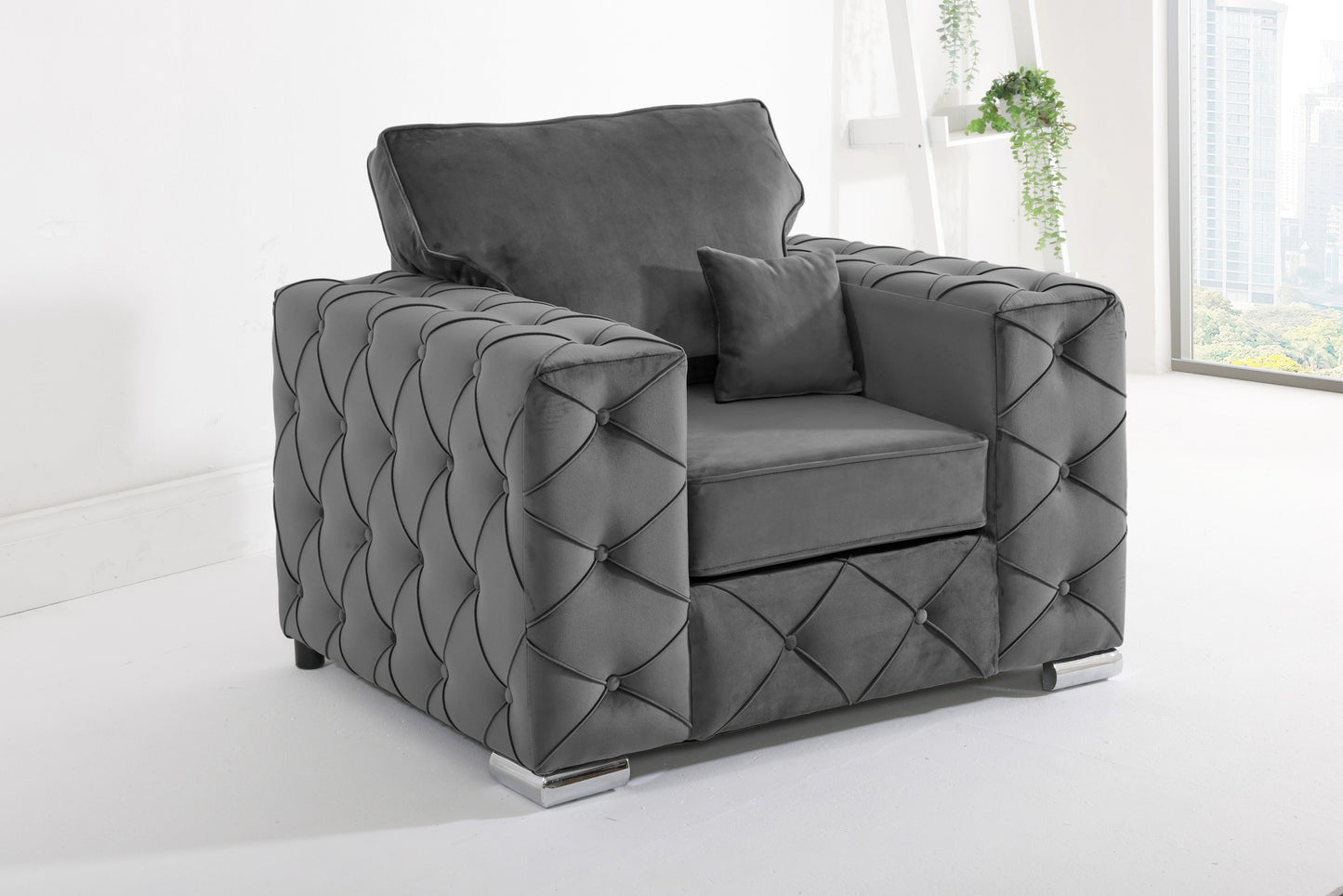 Castro U Shape Sofa bed Fullback - Plush Velvet - Sofa Scape UK