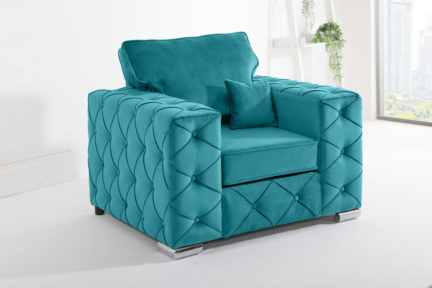Castro U Shape Sofa bed Fullback - Plush Velvet - Sofa Scape UK