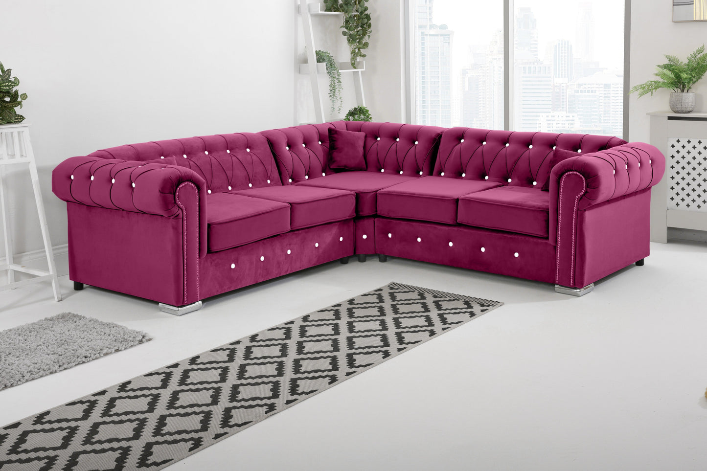 Novara Chesterfield - Corner With Dimond