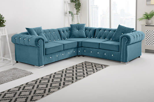 Novara Chesterfield - Corner With Dimond +Exctra Cushion