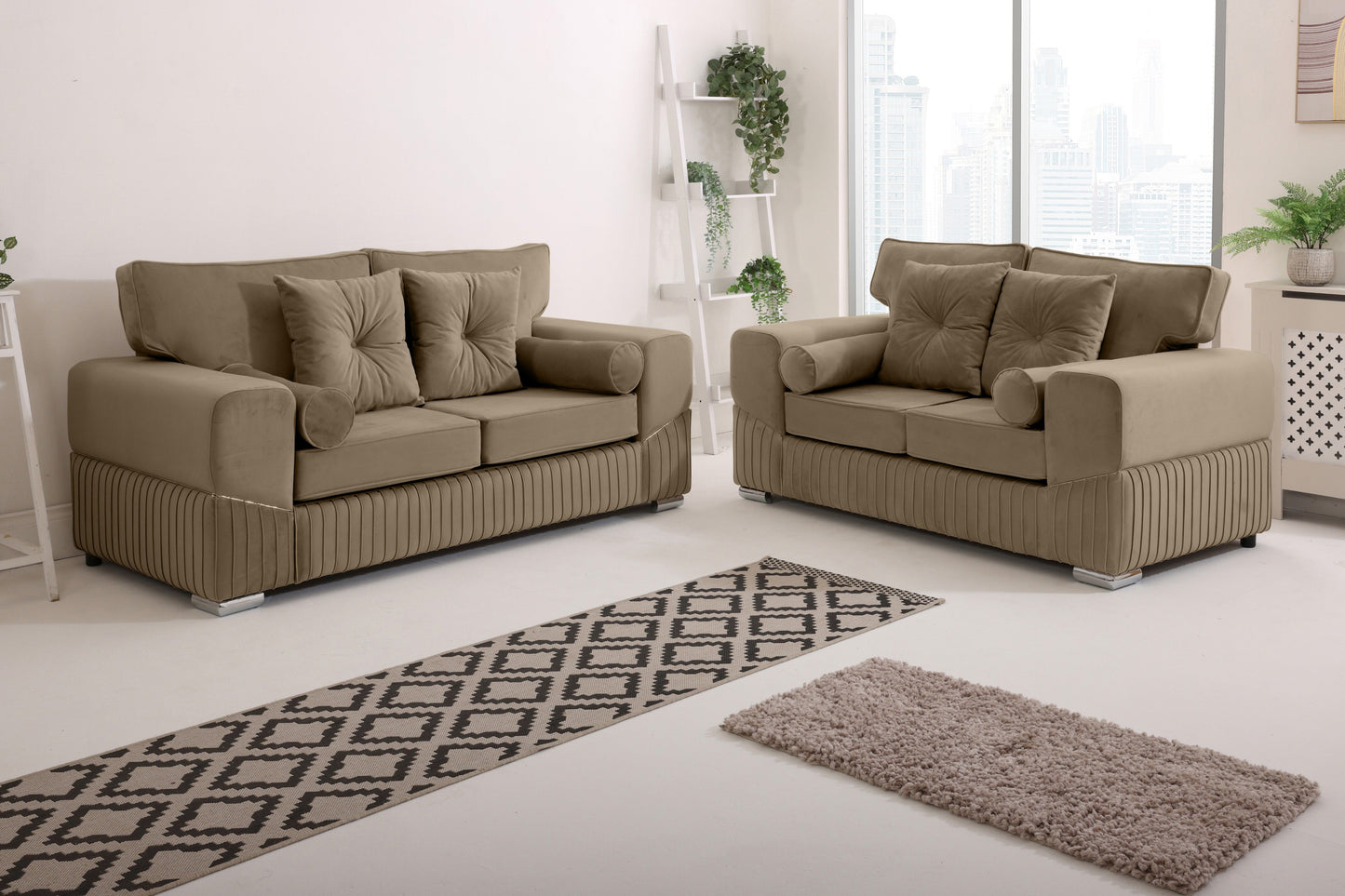 Vivaro 3+2 Fullback + Extra cushions - Plush Velvet