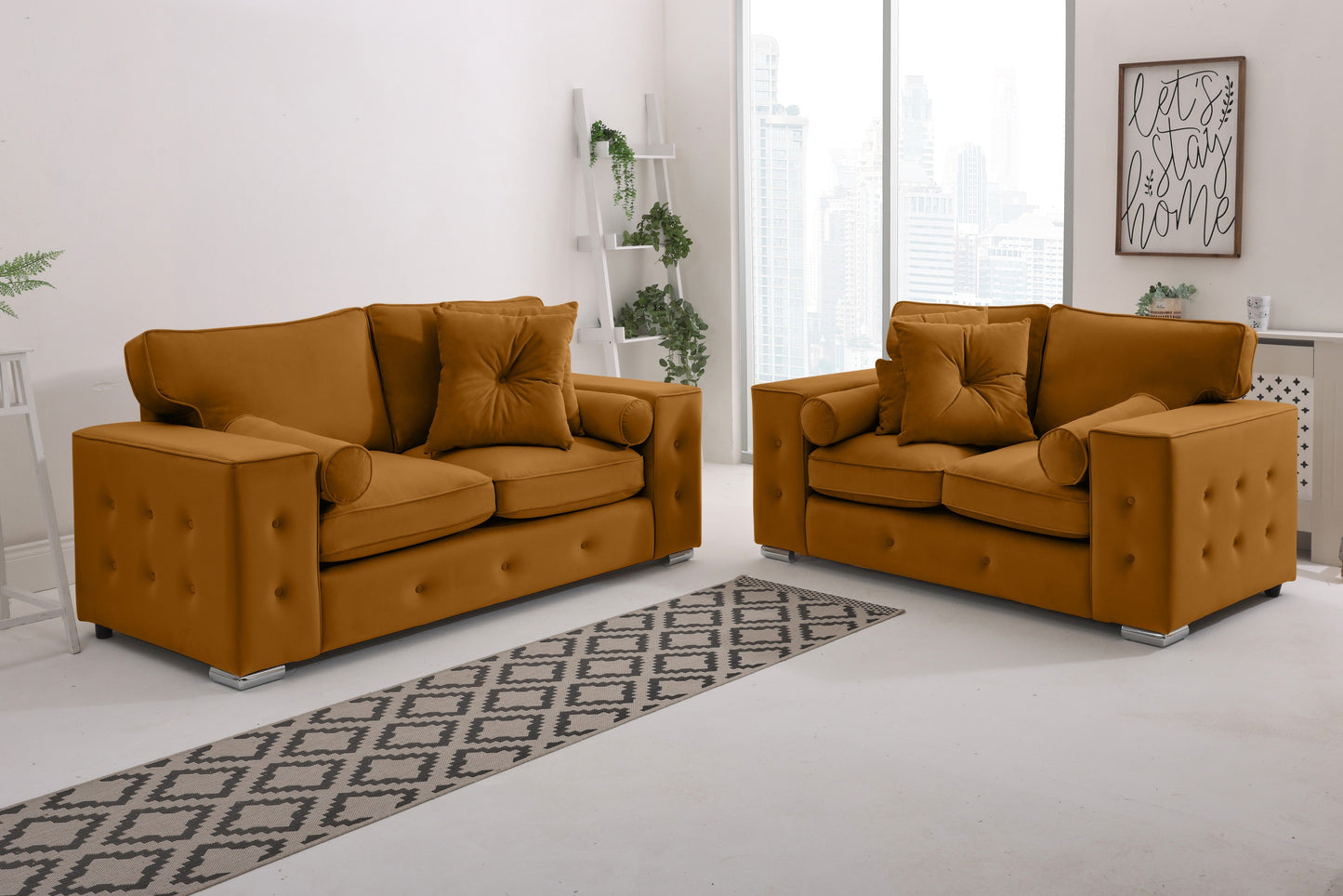 Belmont3+2 Fullback - Buttoned Cushion