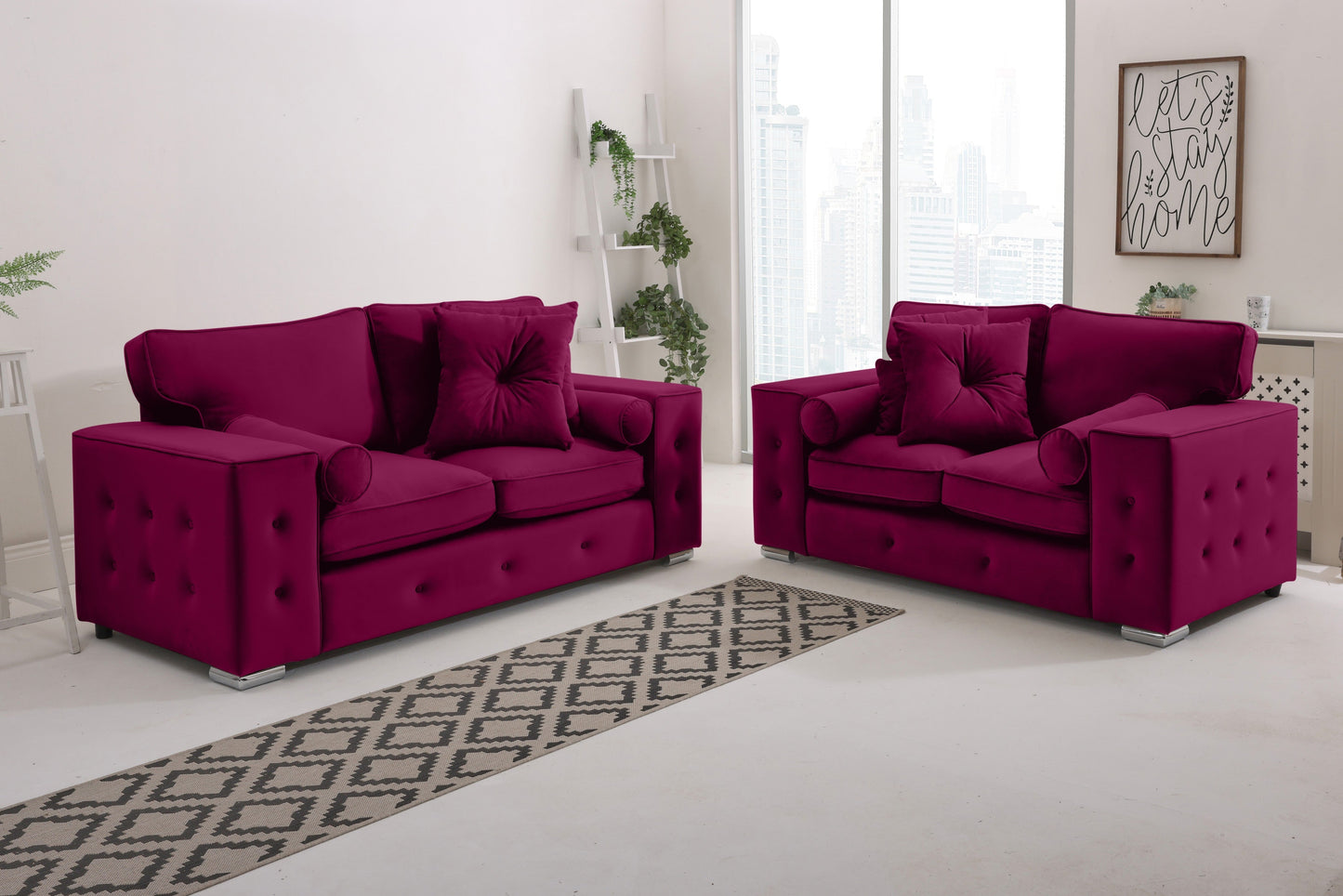 Belmont3+2 Fullback - Buttoned Cushion