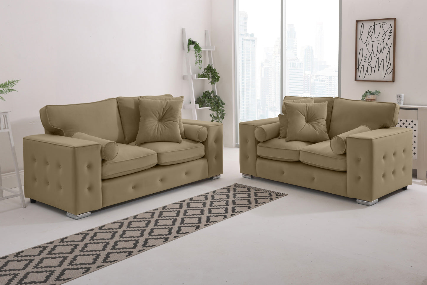 Belmont3+2 Fullback - Buttoned Cushion