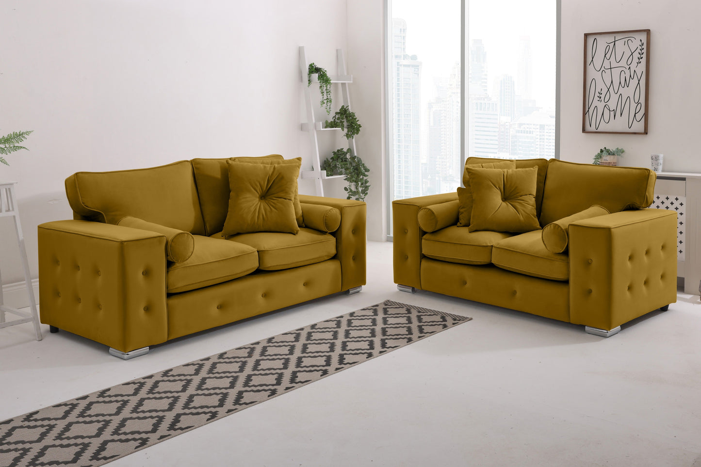 Belmont3+2 Fullback - Buttoned Cushion