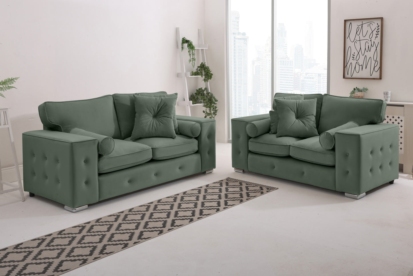 Belmont3+2 Fullback - Buttoned Cushion