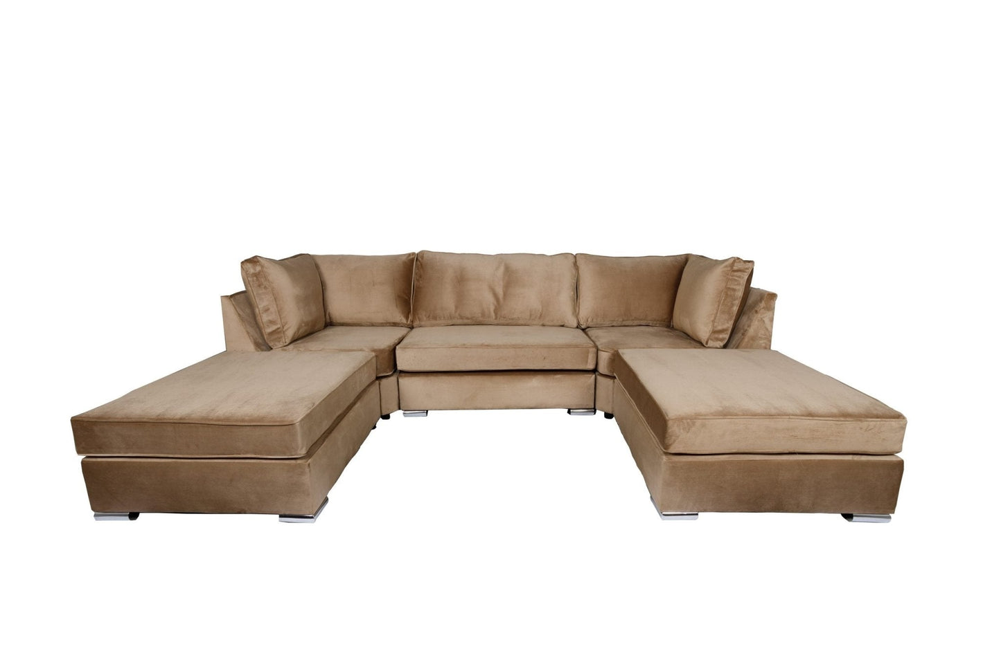 Lux U Shape 7 Seater - Plush Velvet - Sofa Scape UK