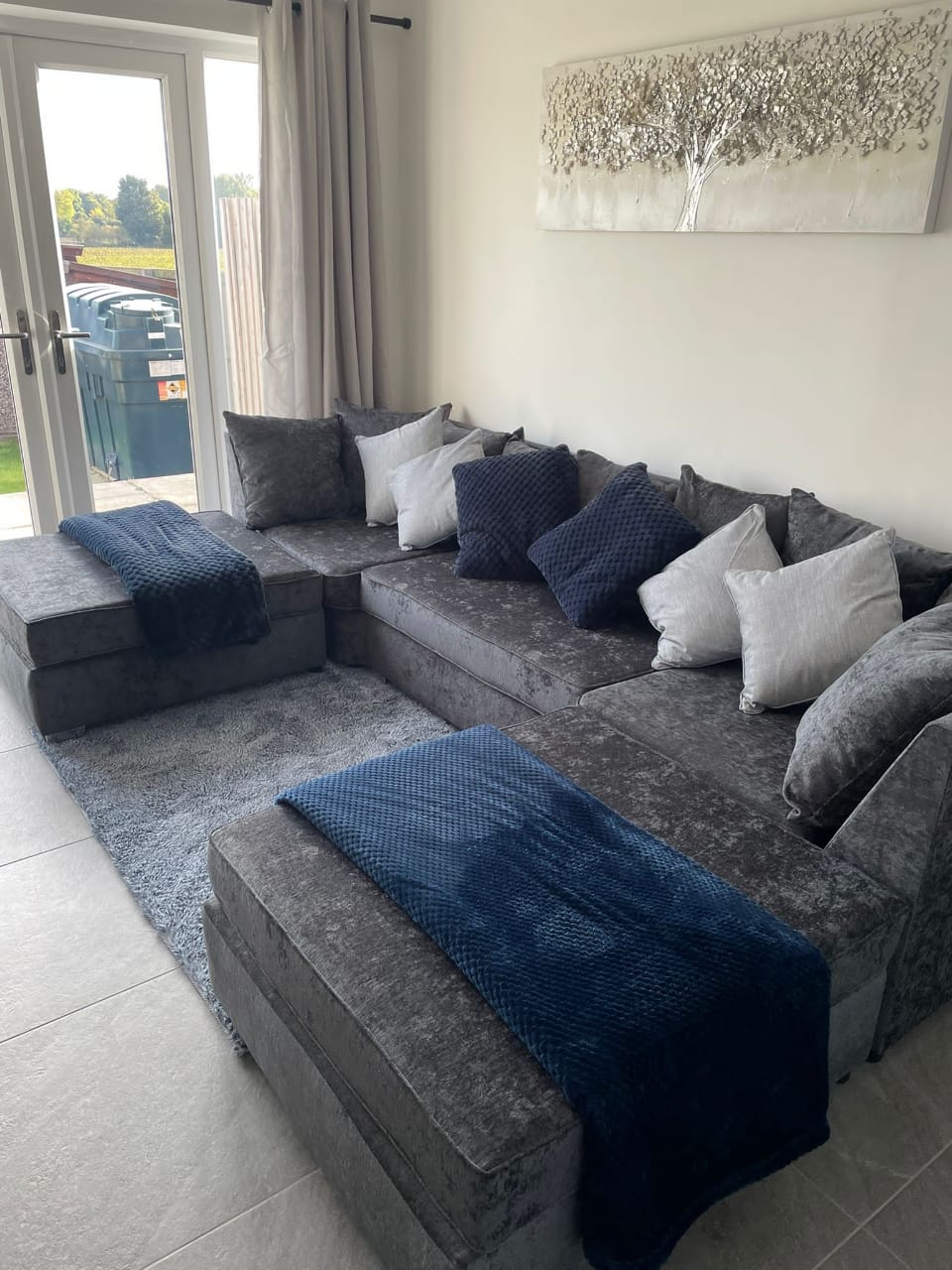 Lux U shape - Coal Scatterback - Sofa Scape UK