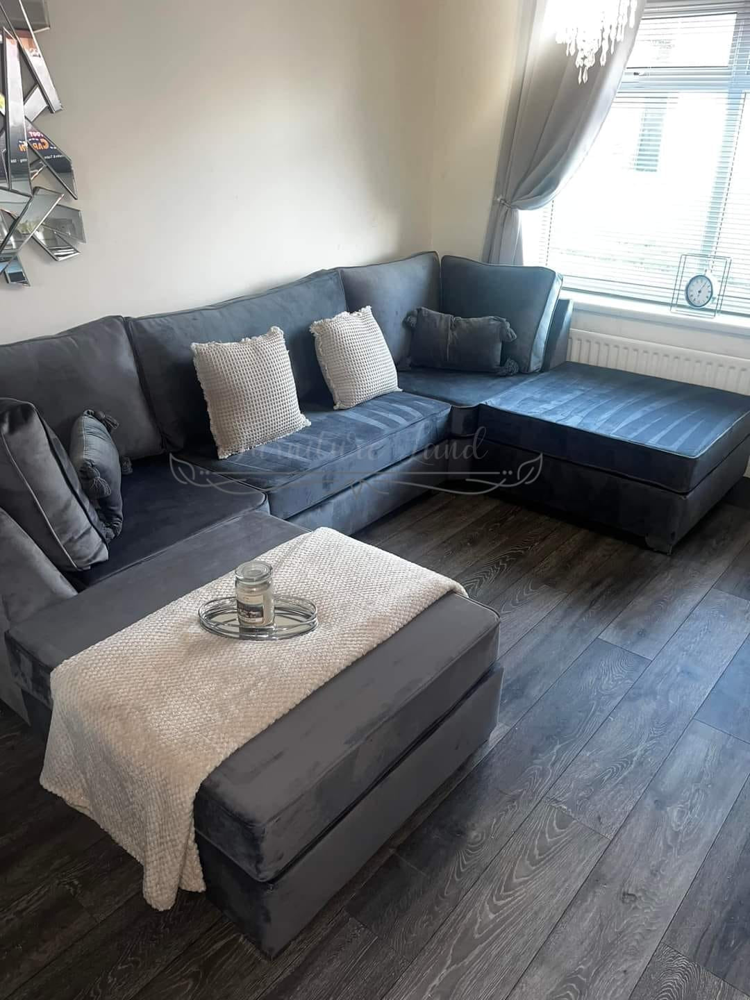 Lux U shape - Grey Fullback - Sofa Scape UK