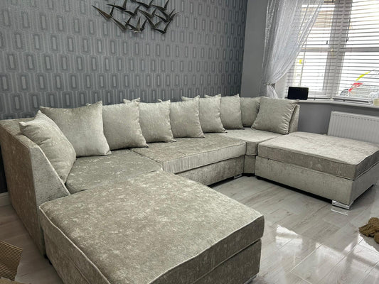 Lux U shape - Scatterback Truffle - Sofa Scape UK