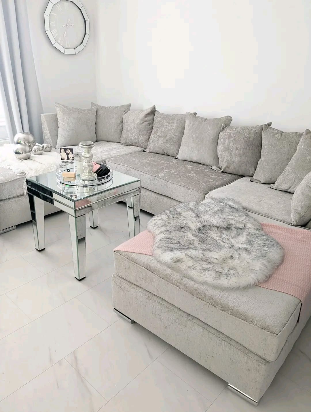 Lux U shape - Truffle Scatterback - Sofa Scape UK
