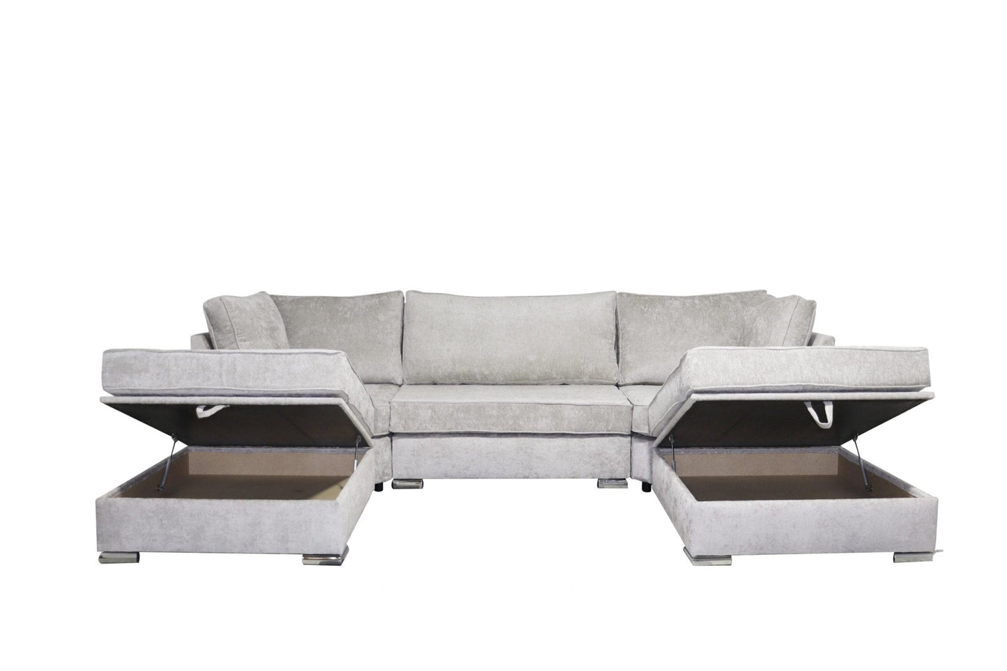 Lux U Shape With Storage Box - Chenille - Sofa Scape UK