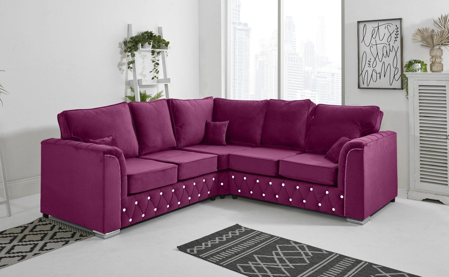 Malibu Corner Fullback - 2c2 + Diamonds - Sofa Scape UK