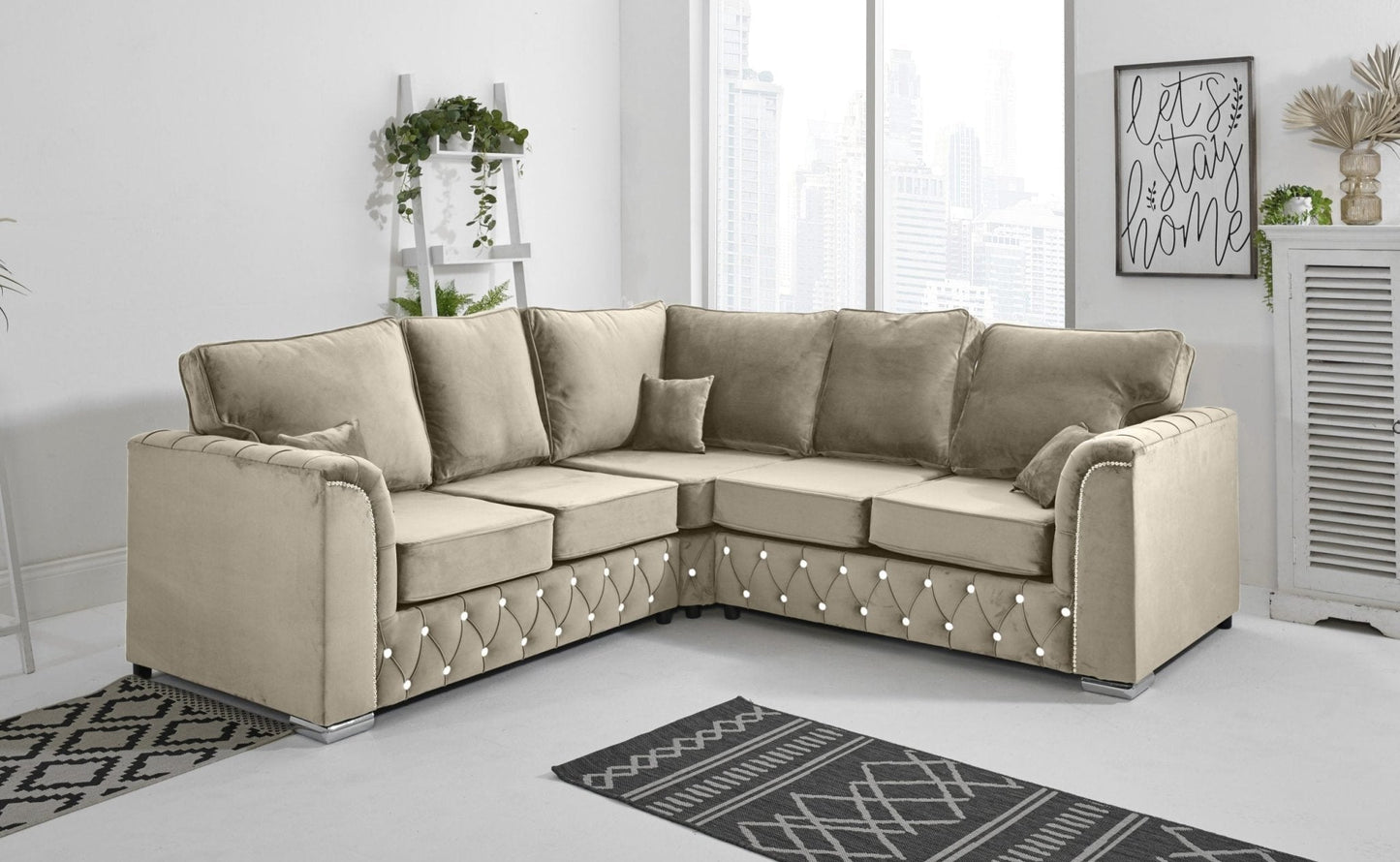 Malibu Corner Fullback - 2c2 + Diamonds - Sofa Scape UK