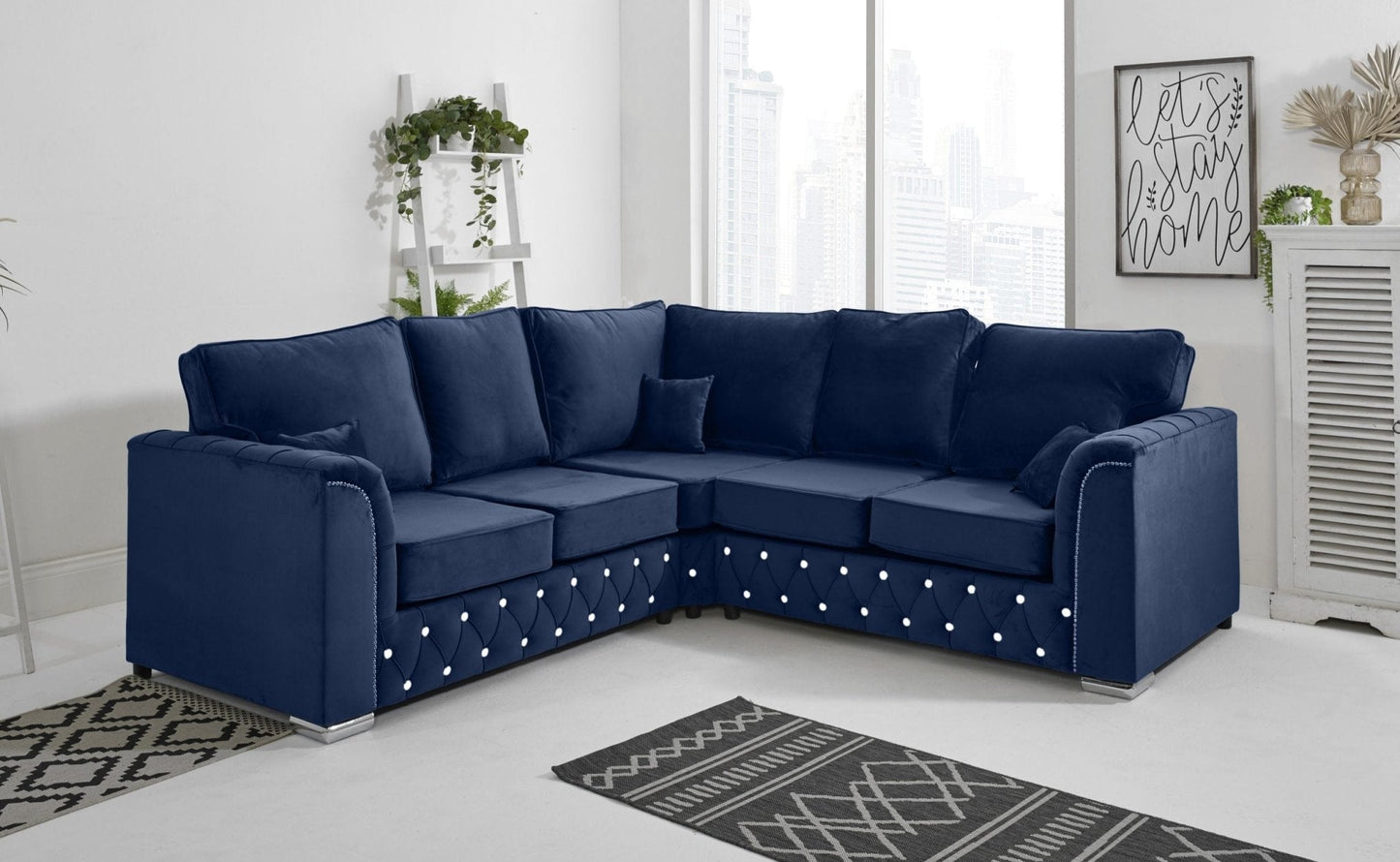Malibu Corner Fullback - 2c2 + Diamonds - Sofa Scape UK