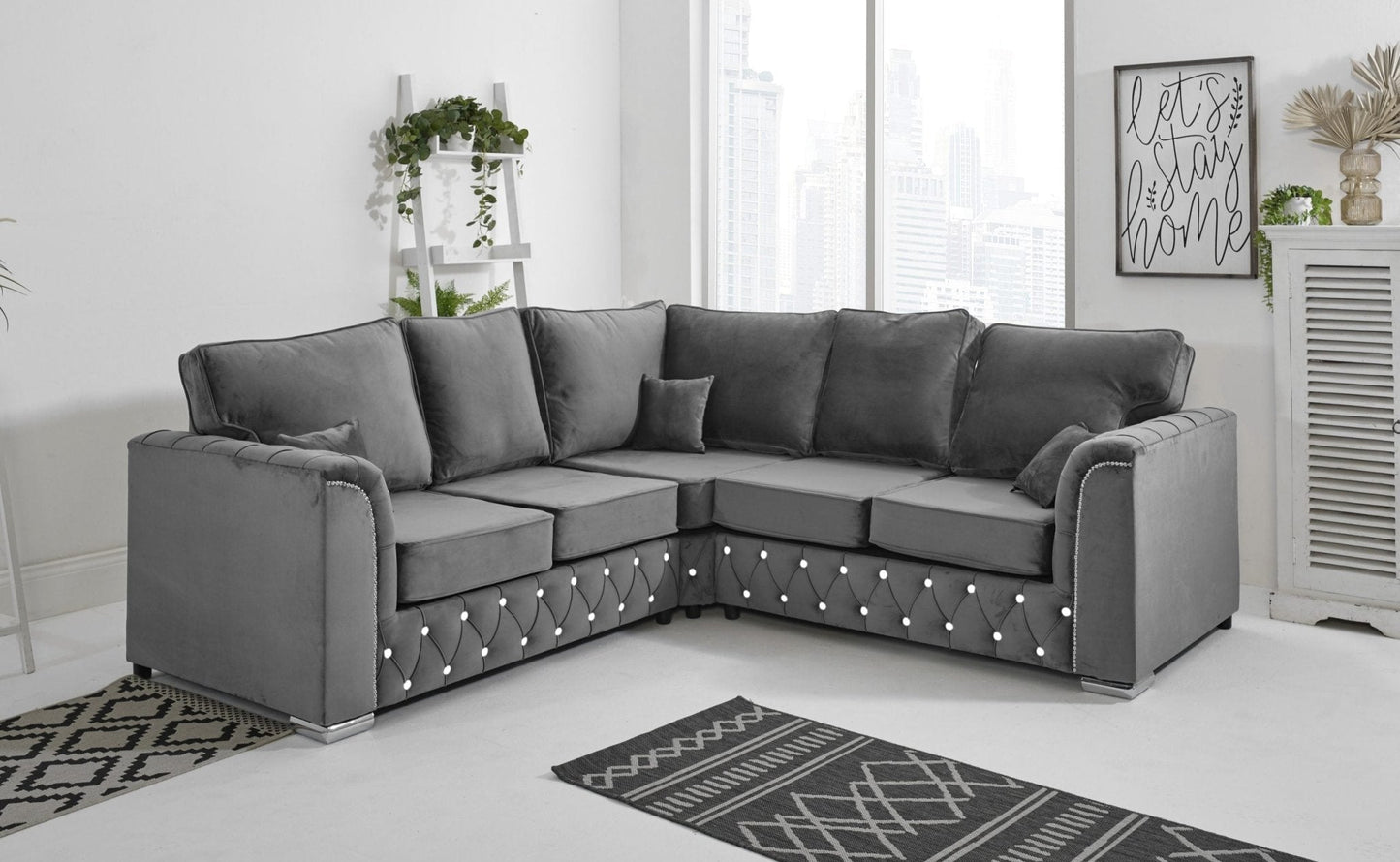 Malibu Corner Fullback - 2c2 + Diamonds - Sofa Scape UK