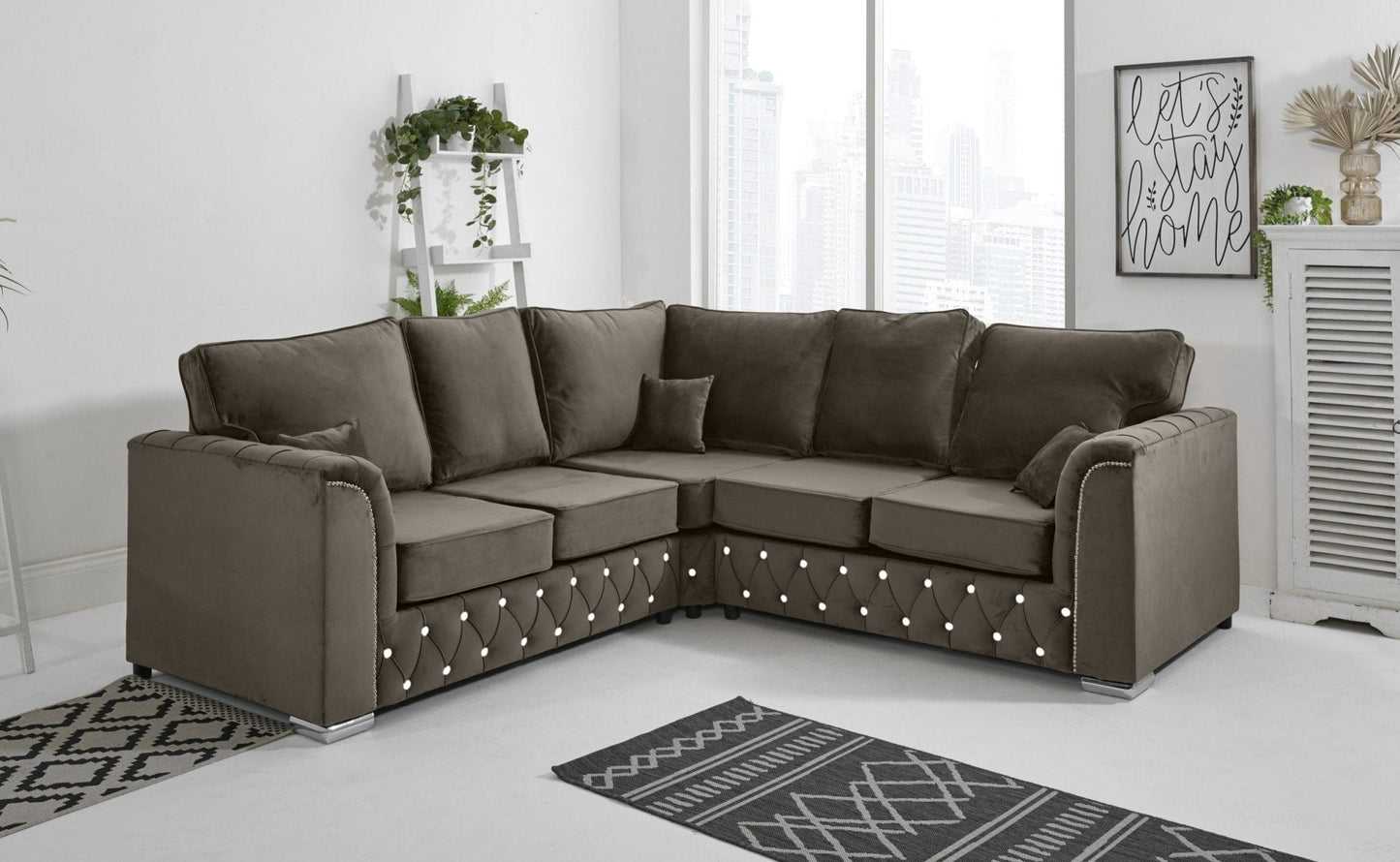 Malibu Corner Fullback - 2c2 + Diamonds - Sofa Scape UK